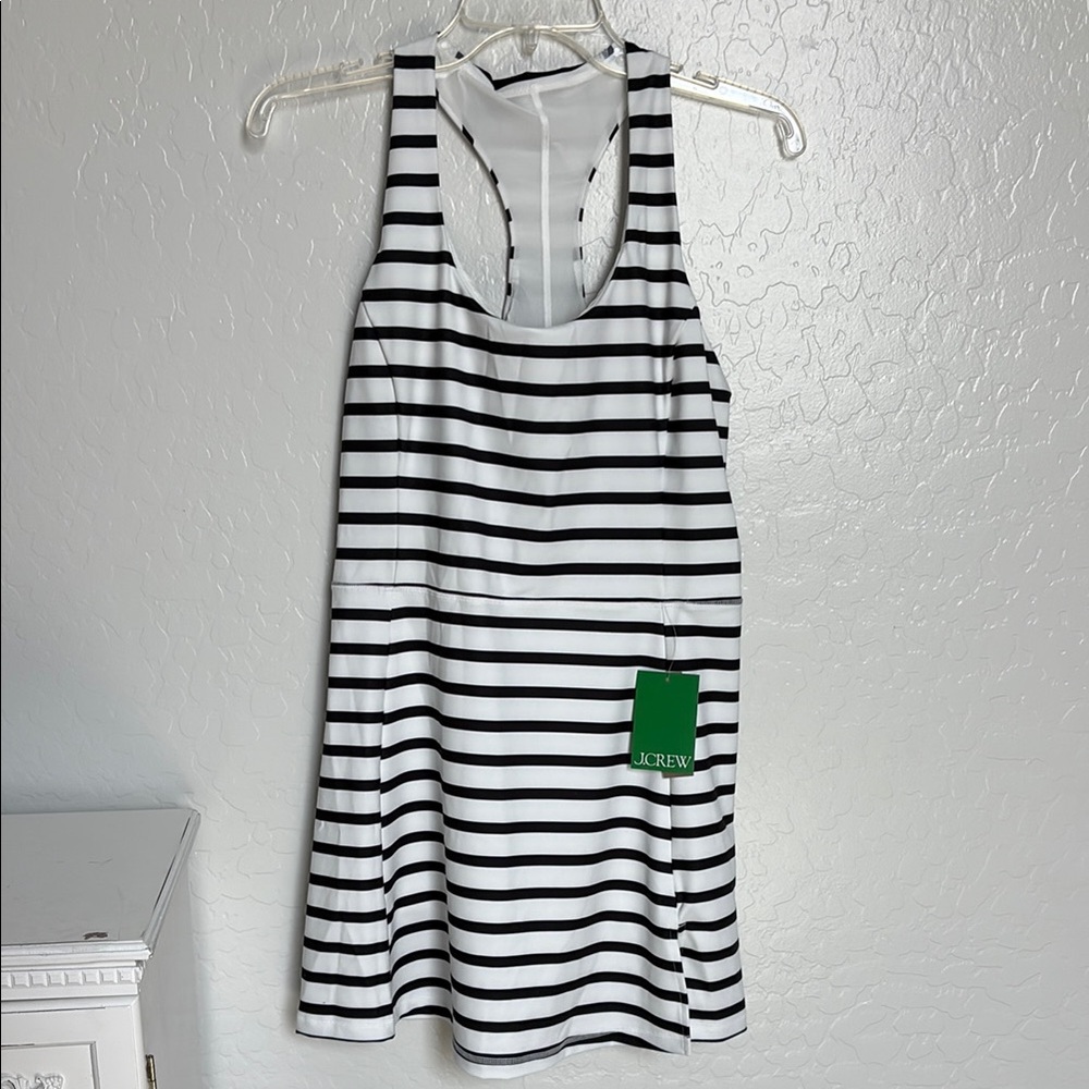 J. Crew Monochrome Striped Active Wear Dress
